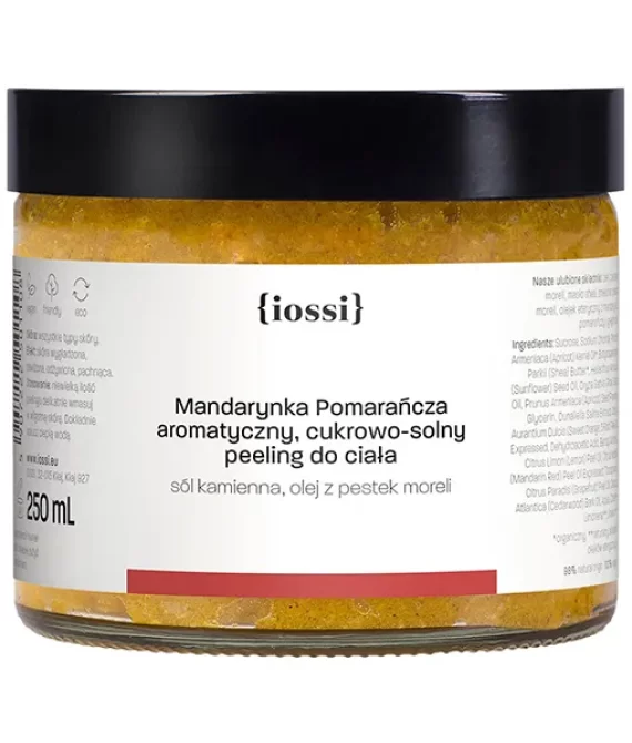 Mandarynka Pomarańcza.  Aromatyczny, cukrowo-solny peeling do ciała.