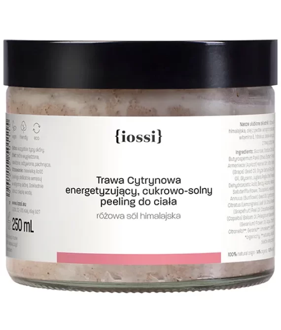 Trawa Cytrynowa. Energetyzujący, cukrowo-solny peeling do ciała